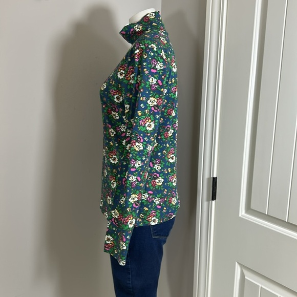 Maeve The Hailey Printed Long-Sleeve
Turtleneck Top Blue Floral Shirt Sz L NEW - Picture 5 of 11